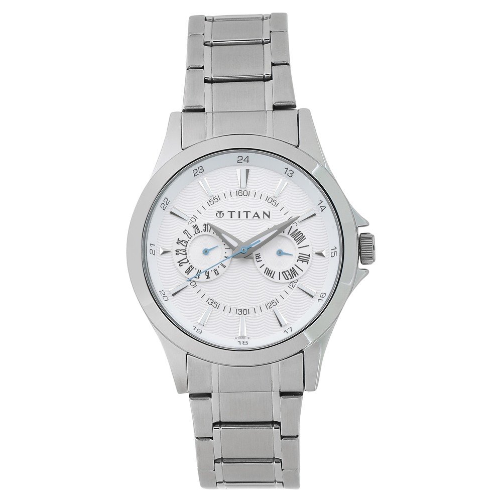 Titan Octane Basics Quartz Multifunction Silver Dial Silver Stainless Steel Strap Watch For Men - NN9323SM01-image-21