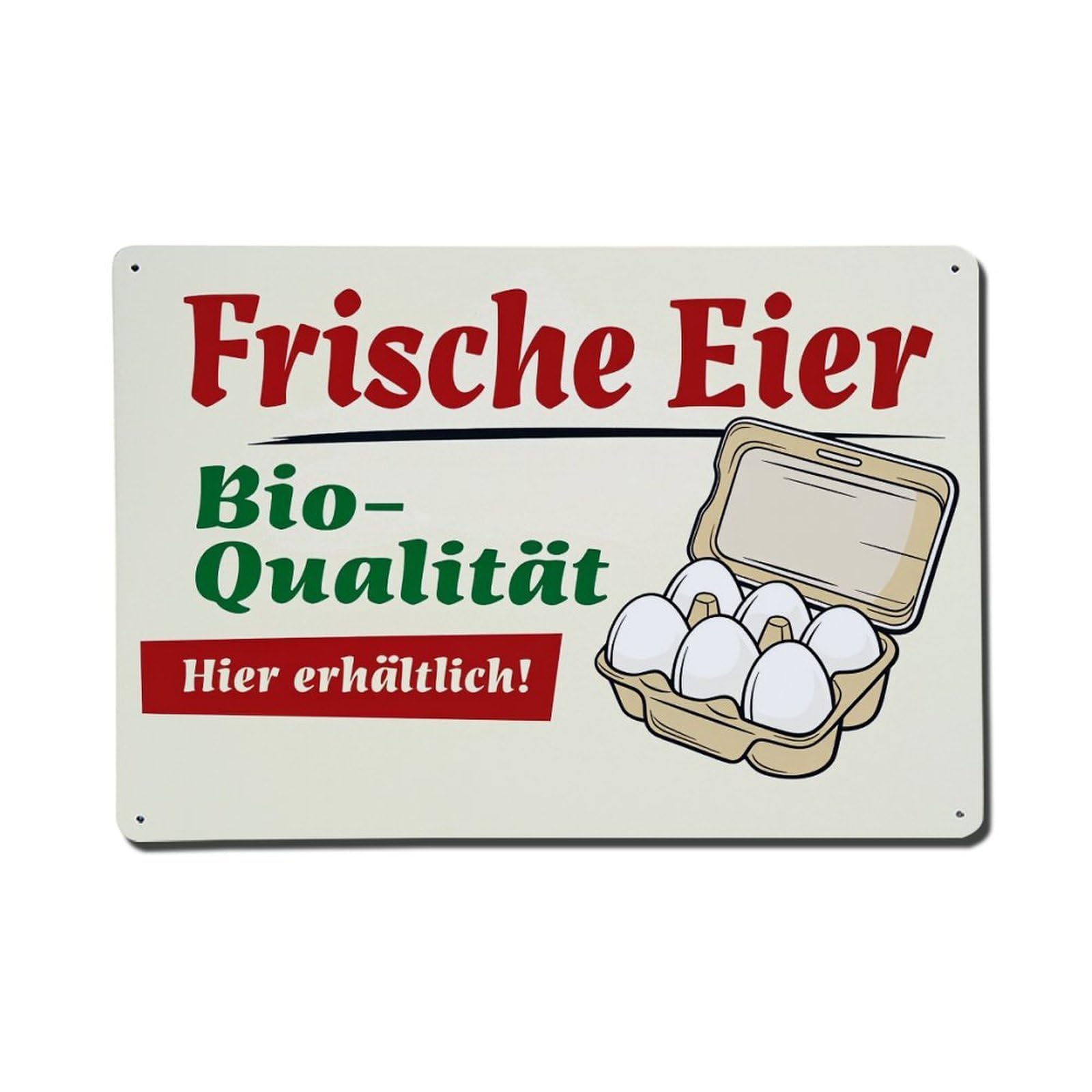 Enderetf Vintage Fresh Eggs Bio Quality Available Here Tin Sign Metal Poster, Home Bar Garage Man Cave Cafe Indoor & Outdoor Wall Decoration 8X12inches