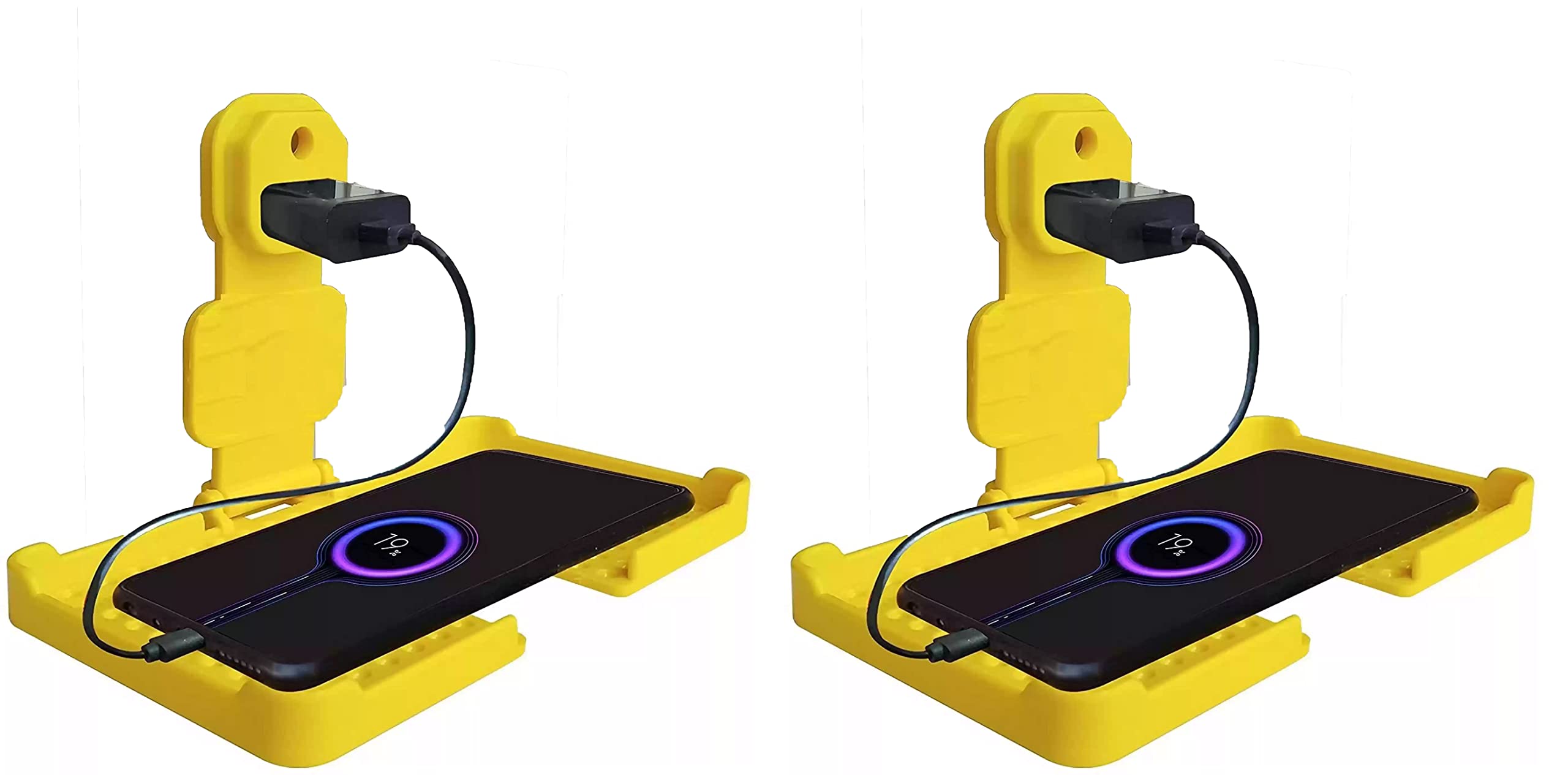 Mopslik Multi-Purpose Wall Mount Plug/Socket Electric Outlet Hanging Mobile Charging Holder Stand Pack of 2 (Yellow) (B0BT2788RK) Amazon Price History, Amazon Price Tracker