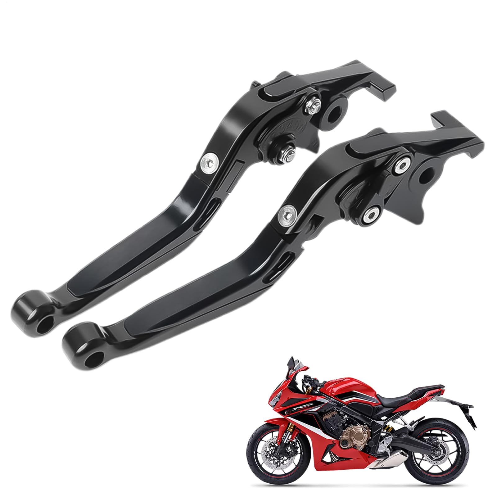 Poignées de motocyclette en aluminium avec frein de guidon pliable pour motocross