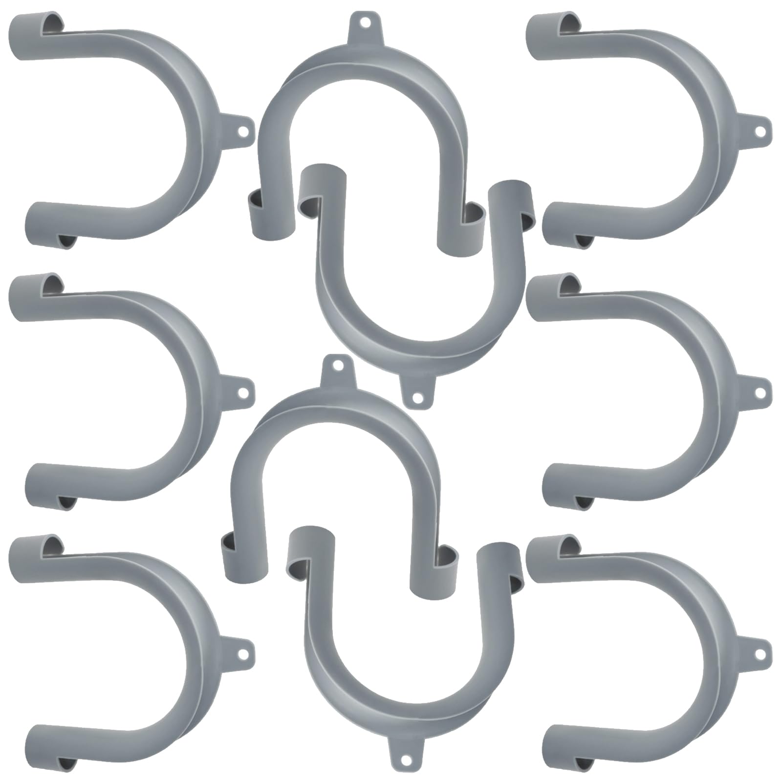 YWLUUOO 10Pcs U Shape Hook for Washer Hose Simple Flexible Slot Hook with Hole Accessories Holder for Bathroom Washing Machine Drain Hose Holder