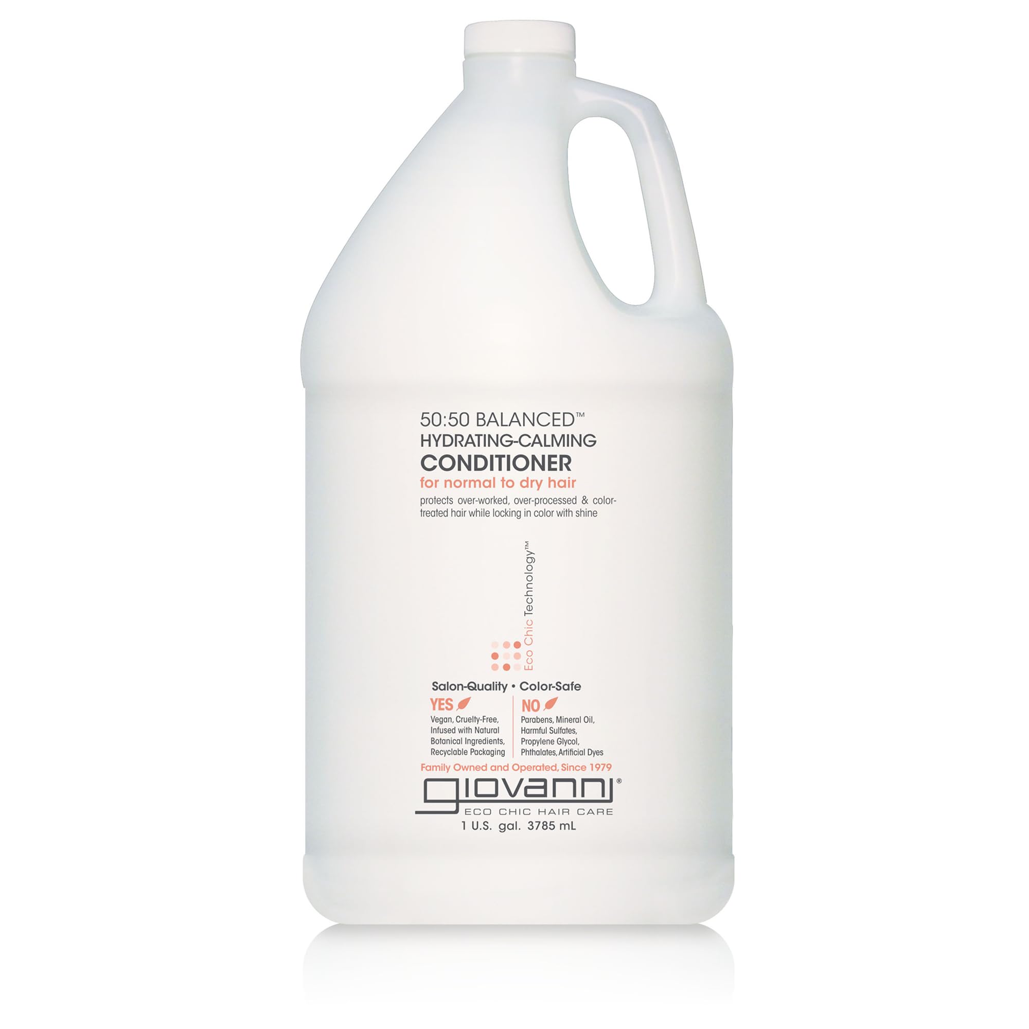 ECO CHIC 50:50 Balanced Hydrating-Calming Conditioner - Leaves Hair pH Balanced for Over-Processed, Lauryl & Laureth, Sulfate Free, No Parabens, Color Safe - 128 oz