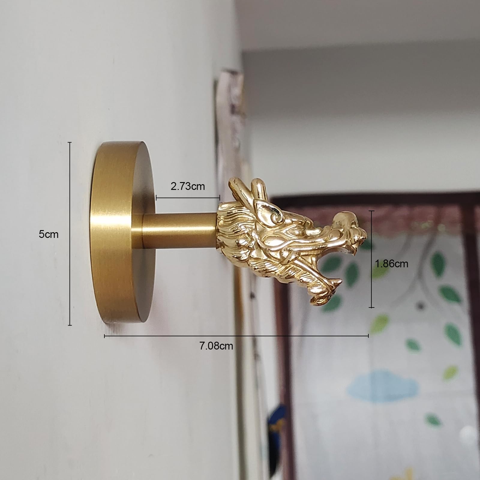 Gancho de latón para baño, gancho de bata dorado cepillado, gancho de pared decorativo de dragón para colgar abrigos, toallas, llaves para baño, cocina, garaje, montado en la pared