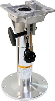 Aluminum Adjustable Height Locking Boat Seat Pedestal,Boat Chair Base with height adjustable from 13 inches to 19 inches