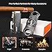 All-in-one Cigar Lighter with V Cigar Cutter, Built-in Cigar Punch, Cigar Holder, Quad Windproof Jet Flame, 4 in 1 Refillable Torch Lighter Set with Gift Box, Cool lighters for Smoking, Birthday