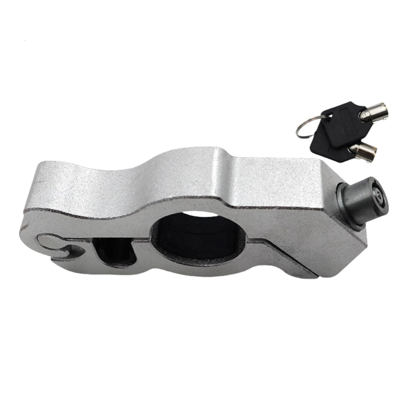 Poayuewr Silvery Handlebar Lock,Brake Throttle Lock Motorbike Universal Handlebar Lock Scooter Rider Car Anti-Theft Portable Handle Brake