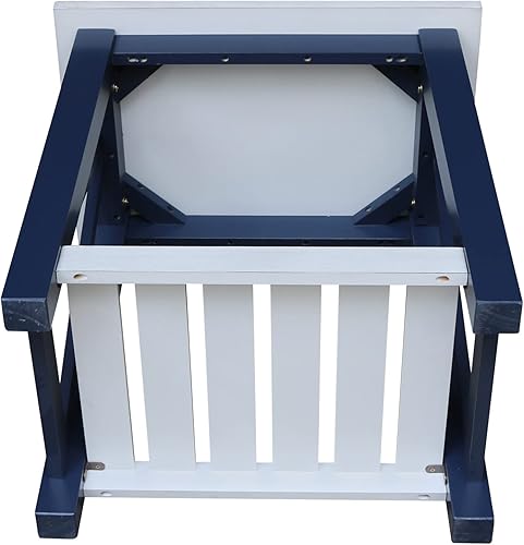 Miniatura 8 de IC International Concepts Mesa auxiliar, azultiza envejecida