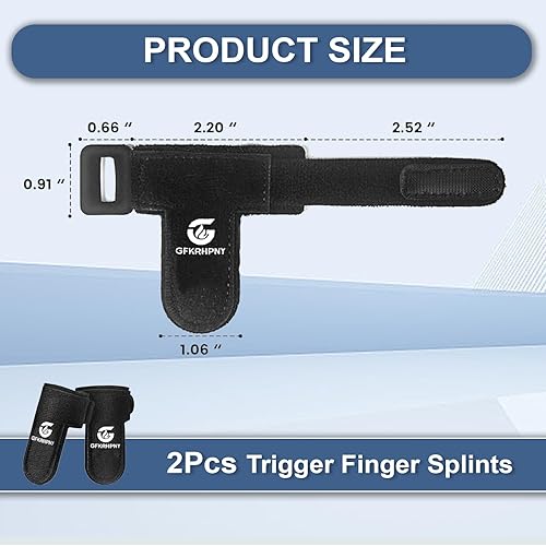 Miniatura 4 de Férula de dedo gatillo para el pulgar, índice, medio, anillo y dedo meñique, 2 piezas, para mano izquierda o derecha