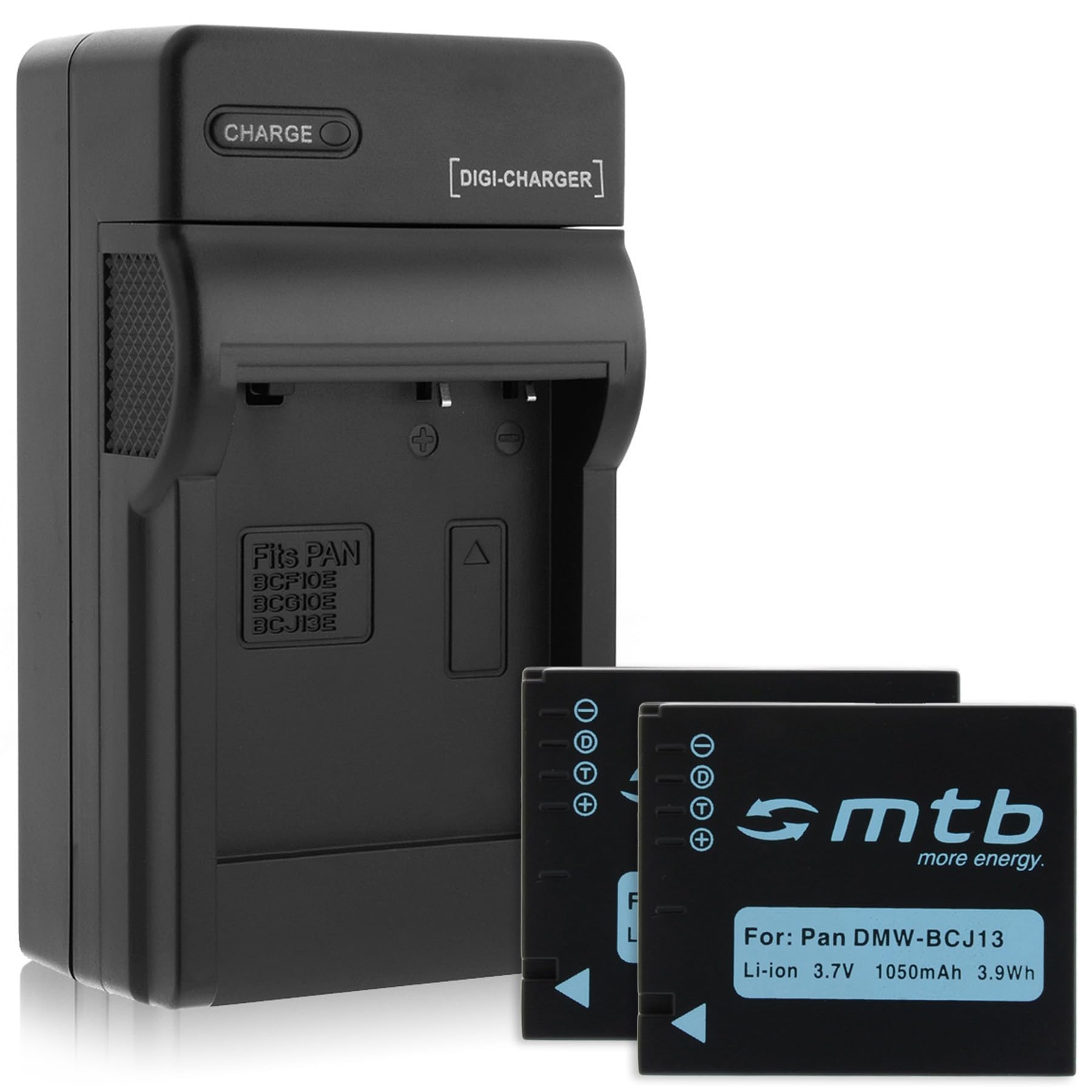 2X Batterie + Chargeur (Auto, Prise de Courant) Compatible avec Panasonic BCJ13E, Compatible avec Lumix DMC-LX5, LX7 / Compatible avec Leica D-LUX 6... Voir descriptif!