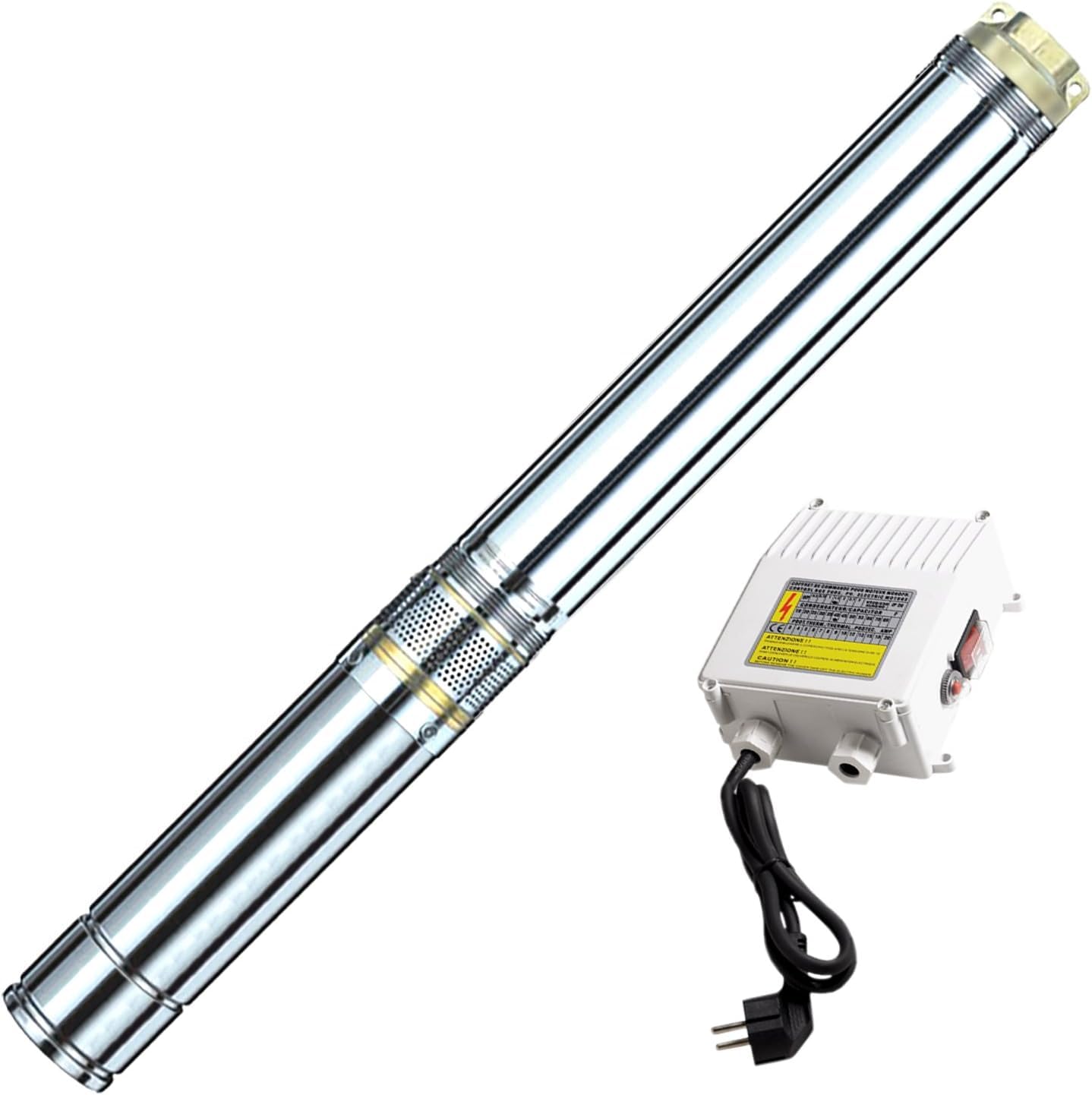 BOMBA DE AGUA SUMERGIBLE - BOMBA PARA POZO - "STAR 550-7 (3" / 4")" - BOMBA DE ACERO INOXIDABLE 250/370/ 550 Watt (3" bomba para pozos 550-7) BOMBA PARA JARDIN - BOMBA DE RIEGO | Ahorro de energía hasta 3.700 l/h
