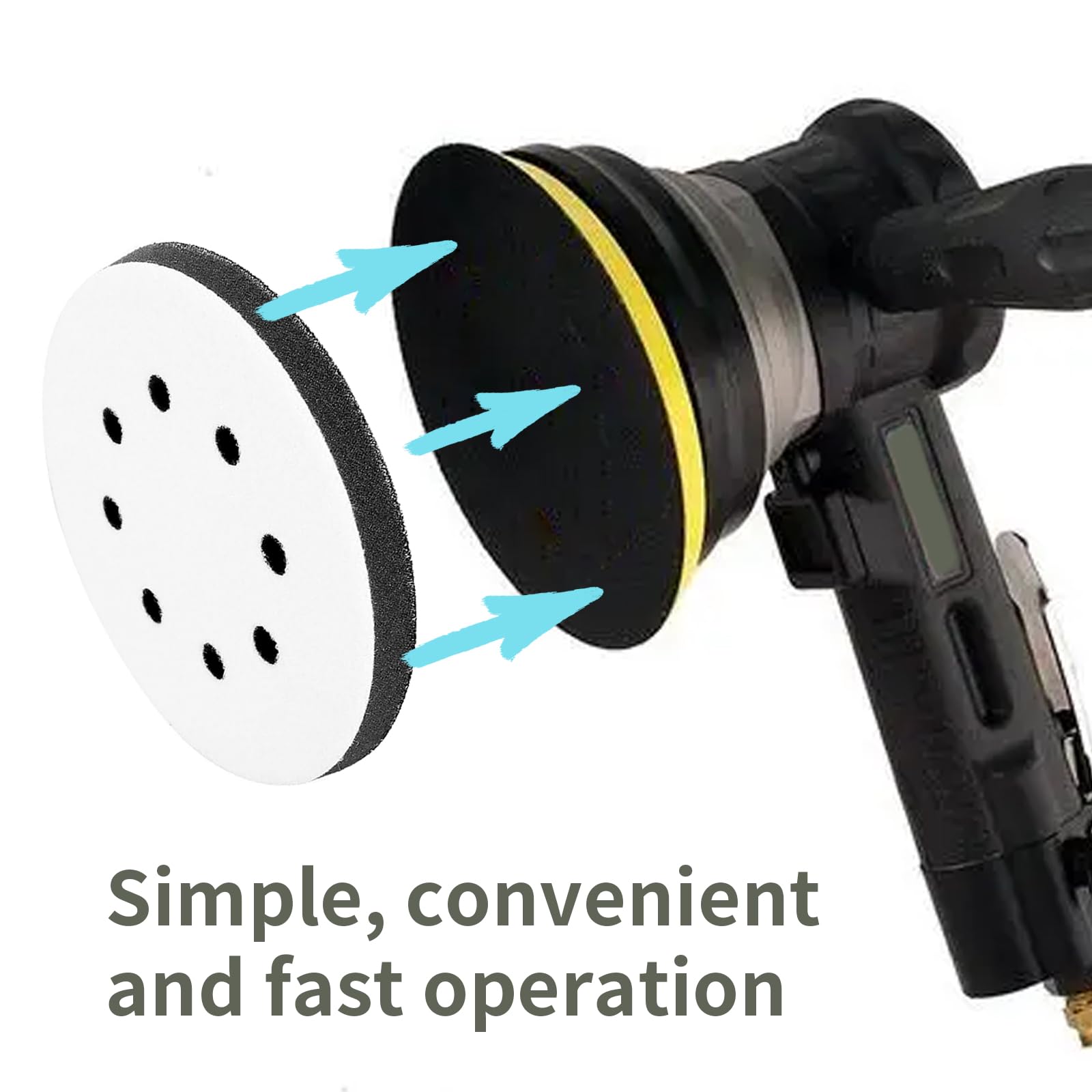 4 Cuscinetti Abrasivi In Schiuma 125mm - Per Levigatrice Orbitale 5 Pollici - Foto 4