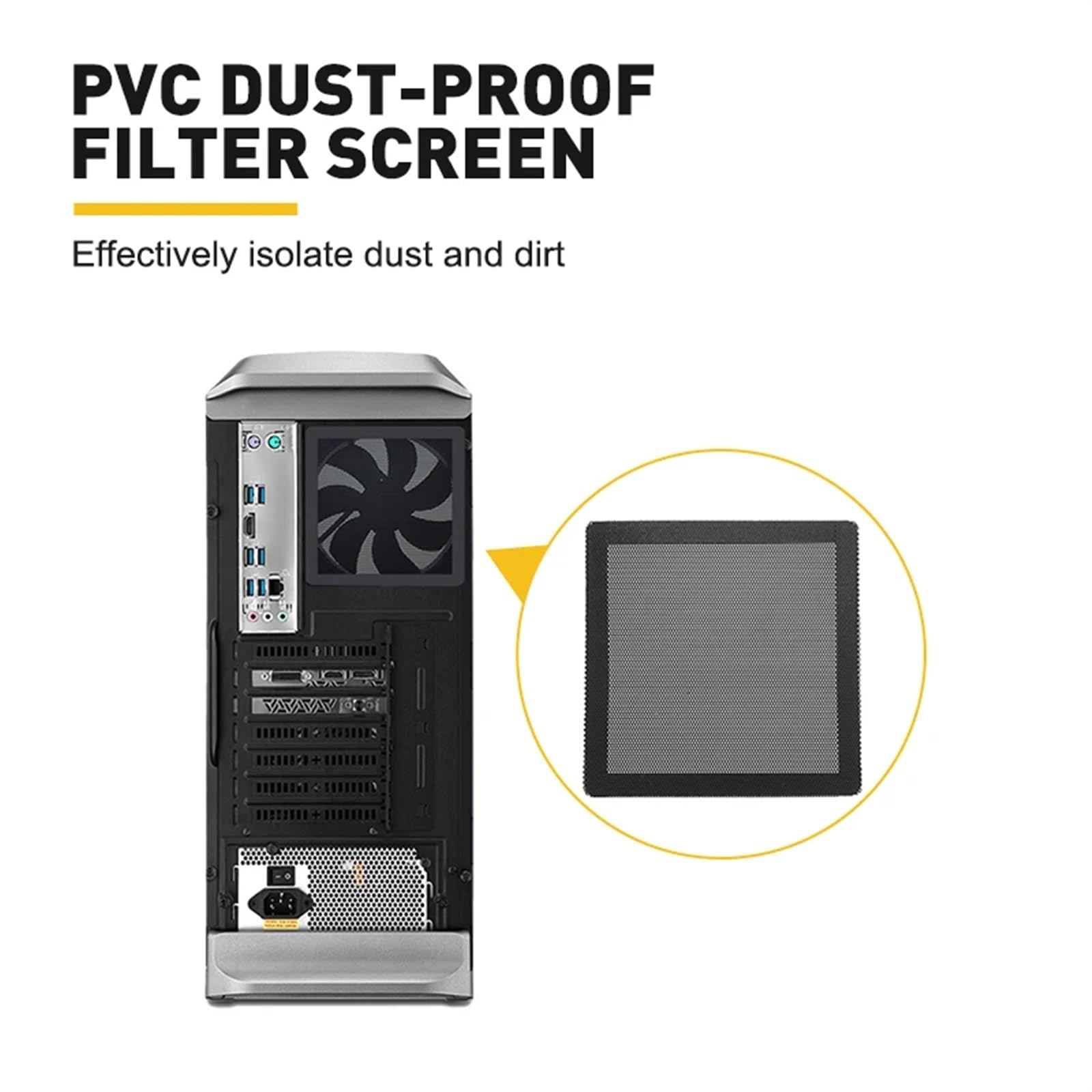 Filtro Antipolvere PC 30 * 100cm Filtro Antipolvere Per Ventola 2 Pezzi Rete Antipolvere In PVC