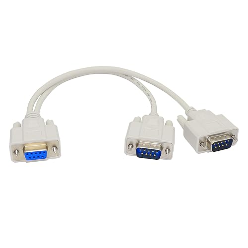 PNGKNYOCN Cable divisor DB9 Y de 11.8 in DB9 9 Pin 1 hembra ale a 2 macho Rs232 Serial Splitter Adaptador recto Cable YOUCHENG para conectar varios