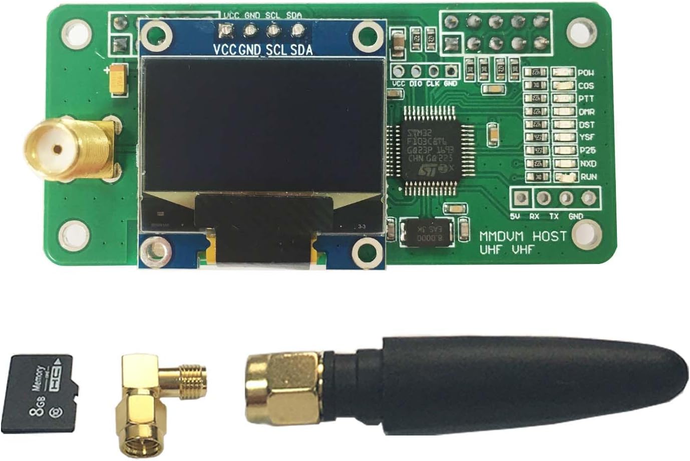 MMDVM Hotspot Board Digital Voice Modem Support DMR DSTAR YSF P25 NXDN for Raspbery P Zero W 2w Pi 1 2 3 B Series Two Colors OLED(Board OLED)