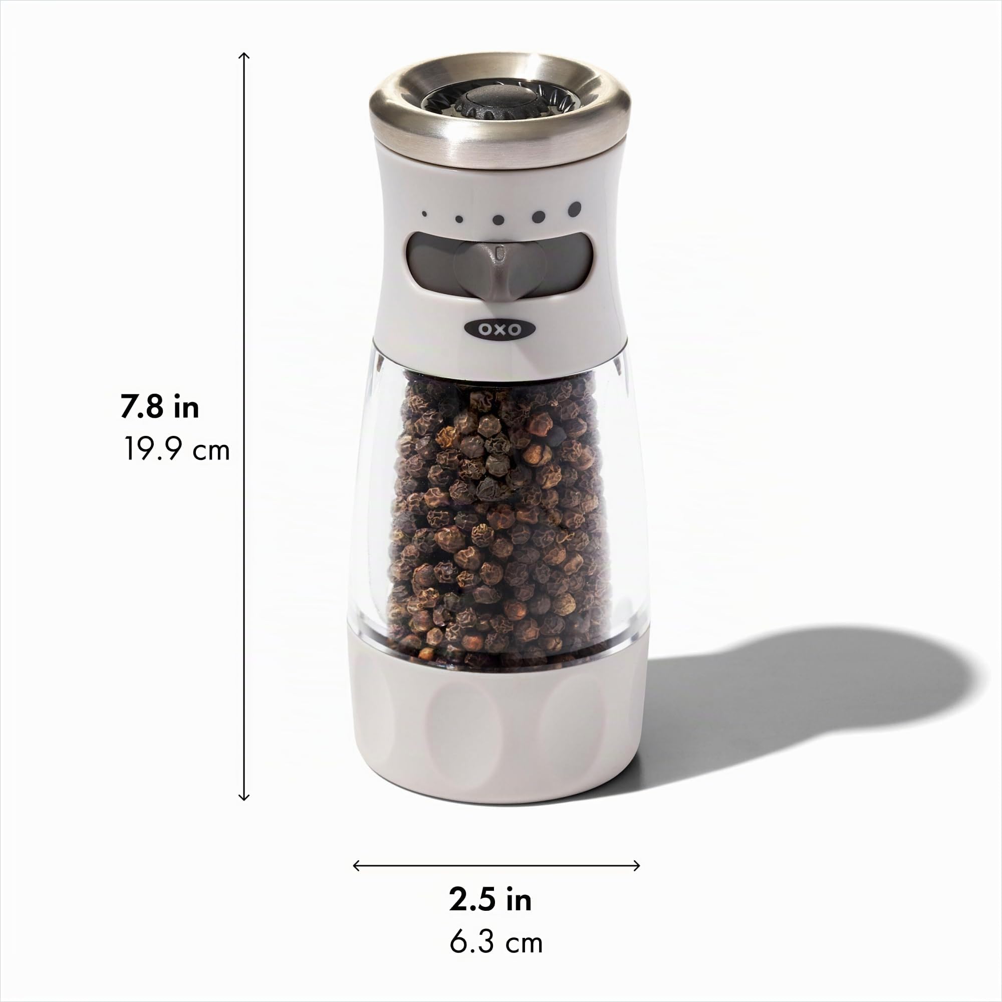 OXO Good Grips 11312500 Moulin à poivre profilé en céramique Gris