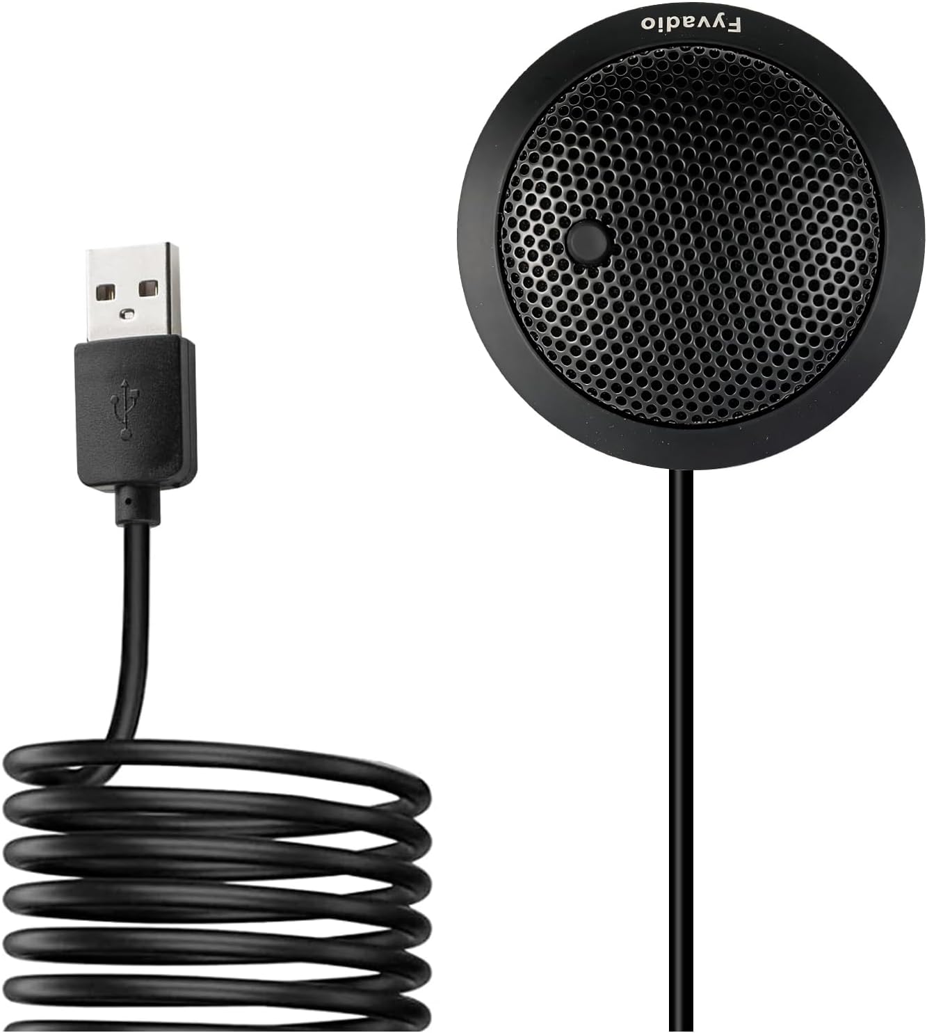 Conference USB Microphone, USB Microphone for Computer, 360° Omnidirectional Condenser PC Laptop Mic with Mute Button for Online Meeting/Class, Zoom Call, Skype Chatting, Plug & Play
