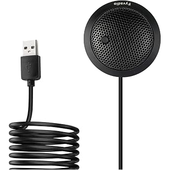 usb conference microphone usb microphone for computer 360   omnidirectional condenser pc laptop microphone with mute button for online meeting / class zoom call chats streaming plug & play