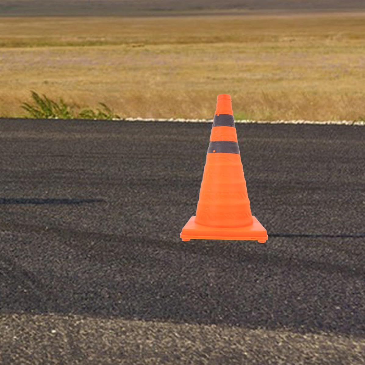 Orange Cône Multi-Usage en Plastique Routière Pliable Signalisation