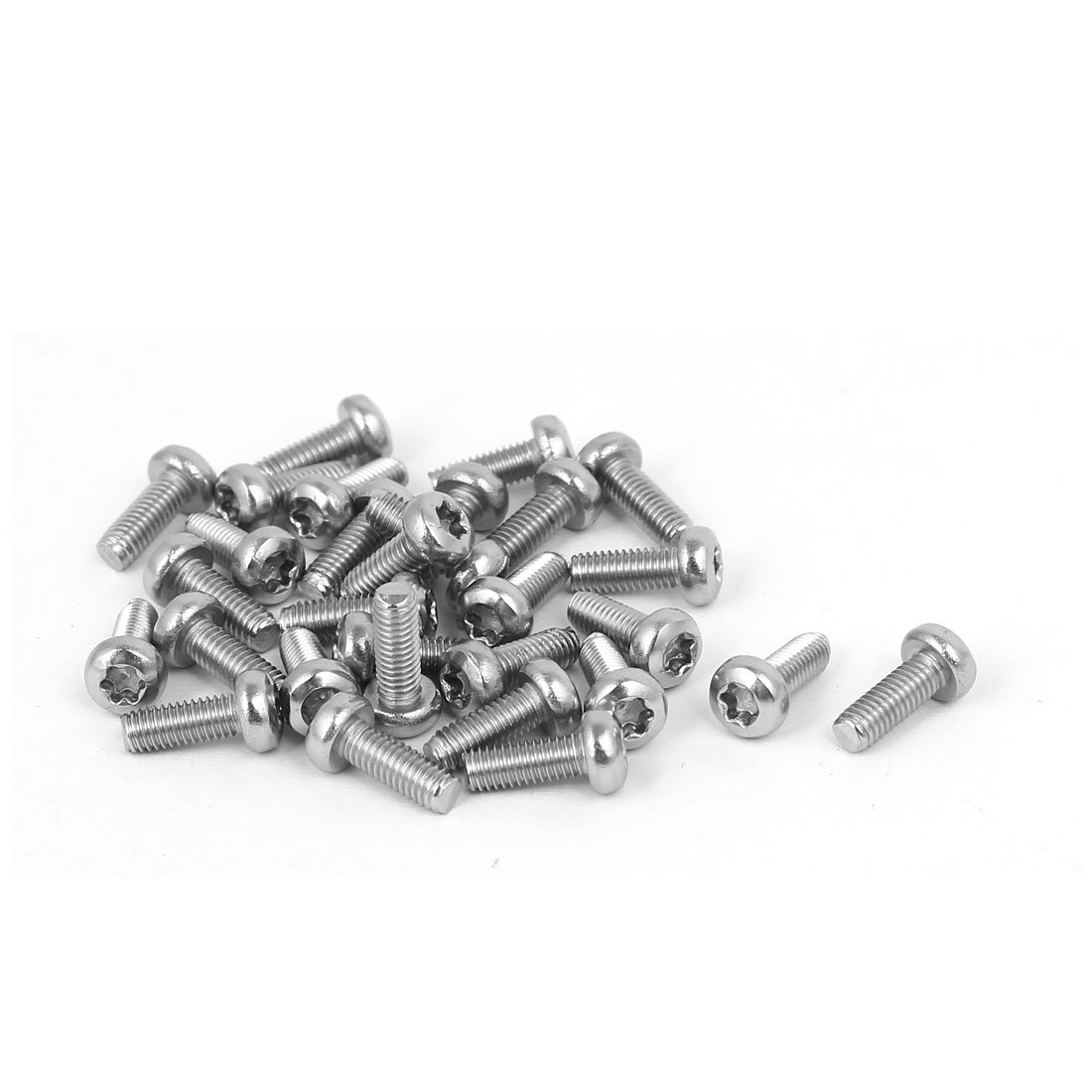 Uxcell Silver Sourcingmap M3 X 8Mm 316 Stainless Steel Round Torx Head Machine Screw Tone 30Pcs