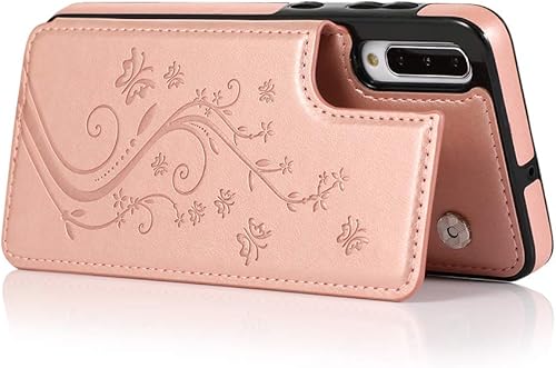 Vista 19 de Funda de teléfono para Samsung Galaxy A50 con protector de pantalla de vidrio templado y tarjetero con soporte para tarjetero, accesorios de cuero