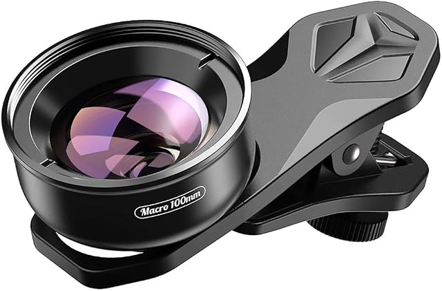 Apexel HD Clip on Cell Phone Camera lens 100mm Macro Lens for iPhone X/8/8plus/7/ plus Samsung Galaxy S10/S10 plus Huawei and most Smartphones