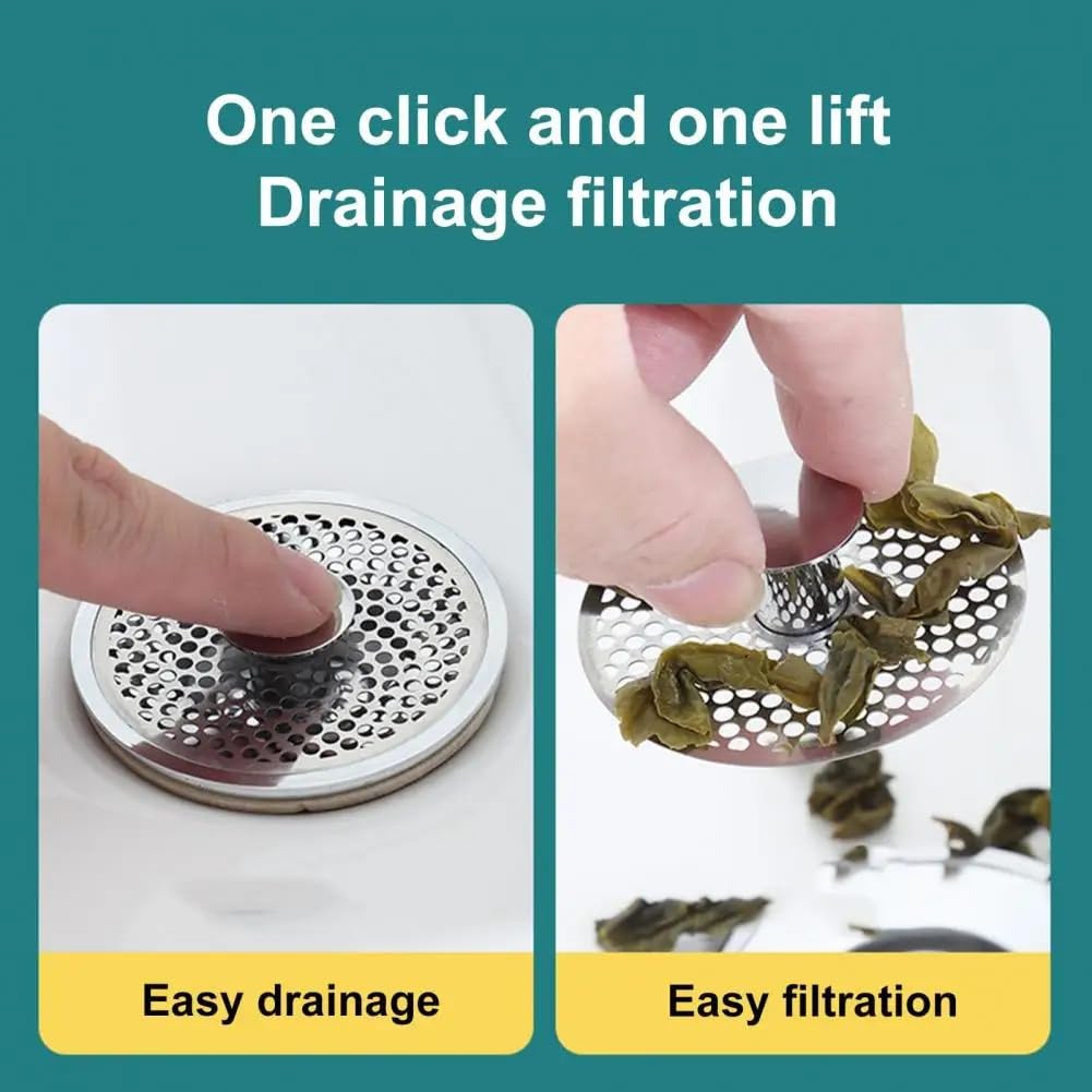 Filtro De Drenaje Rápido Para Fregadero De Baño - Antirreflujo Y Antiolores, En Plástico Blanco O Cobre, Fácil De Instalar