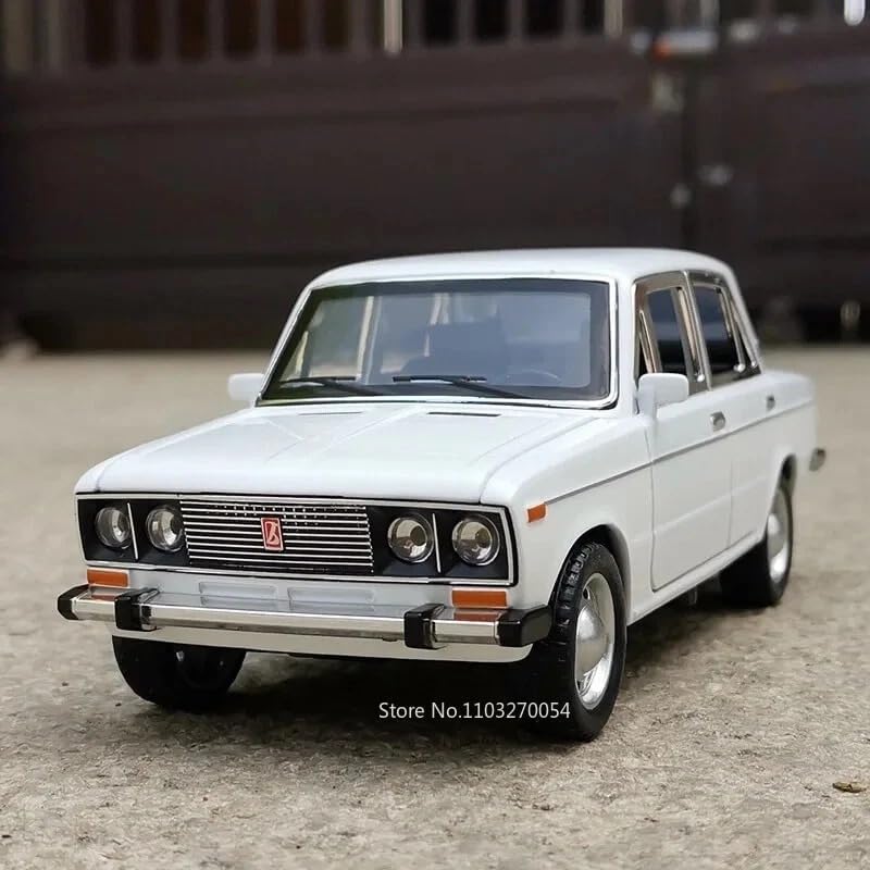 Image of 1:24 Big Lada 2106 Die-Cast Metal Model Car | Classic Vintage Russian Car Toy for Kids