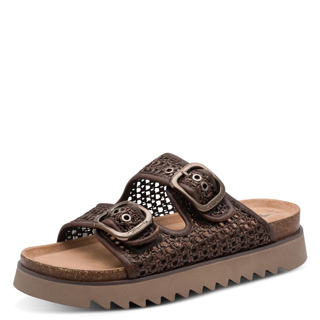Tamaris Women's Marron Wedge Mules For 1-27516-46