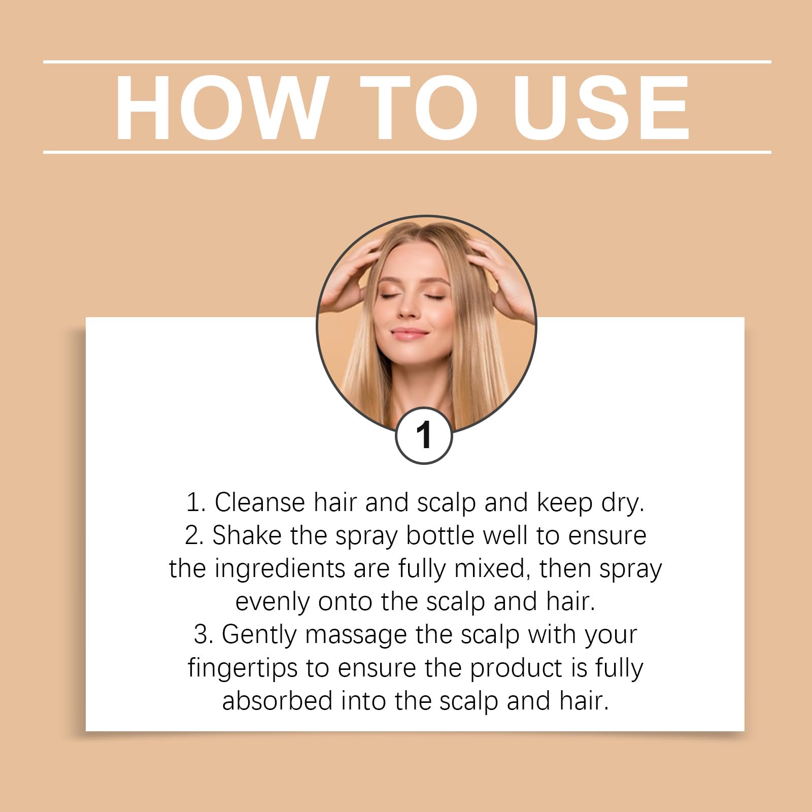 Spray all'olio per capelli anti-crespo per capelli secchi e danneggiati (3 pezzo)