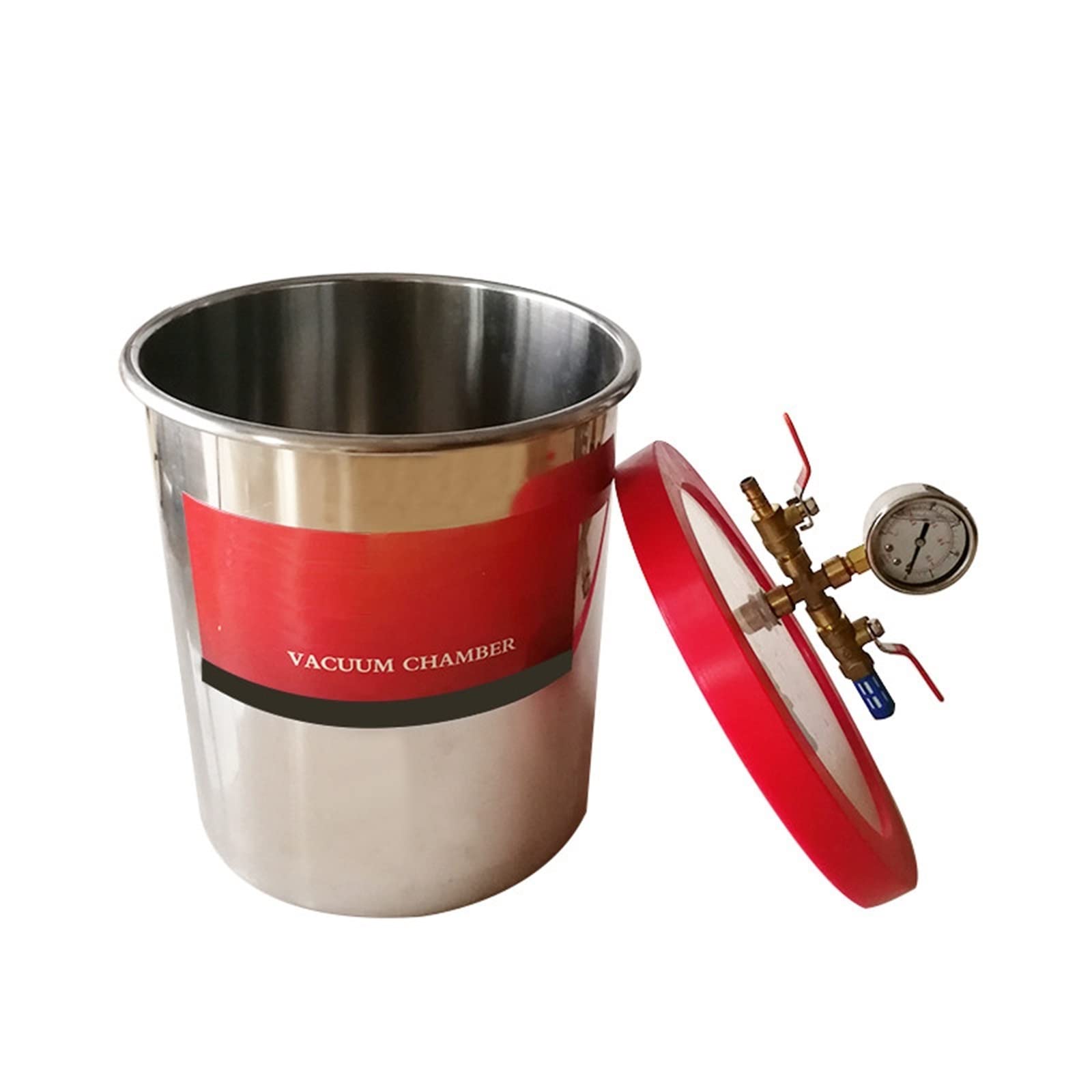 Vakuumpumpe Edelstahl-Vakuumkammer 2/3/5 Gallonen Mit 3cfm Vakuumpumpe Entschäumerfass For Epoxidharz-AB-Kleber 9L/12L/20L mit ausgezeichneter Wärmeableitungsleistung(3Gal RS-1)