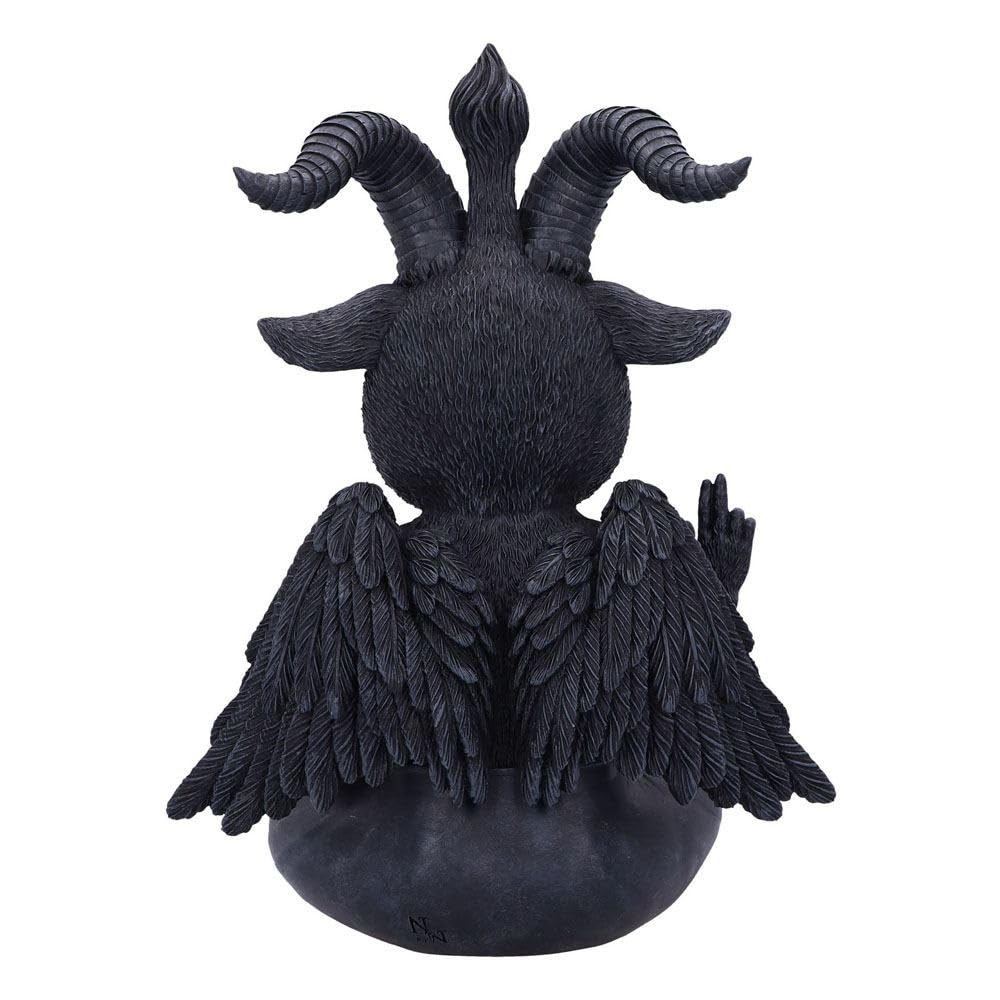 Nemesis Now Cult Cuties Baphoboo - Statuetta Baphomet in resina, nera, 30 cm, perfetta per qualsiasi collezione Macabro, realizzata in resina pregiata, sapientemente dipinta a mano