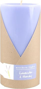 Northern Lights Candles 31638 Lavender & Honey Pillar Candle, 3x6, Lilac