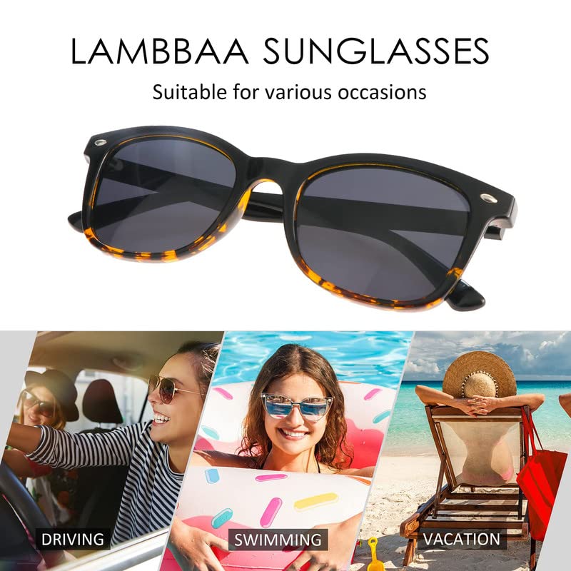 Image of Sunglasses Vintage Square for Men and Women Protection Outdoor Shades 1 Pack (Tortoise,No Magnification)
