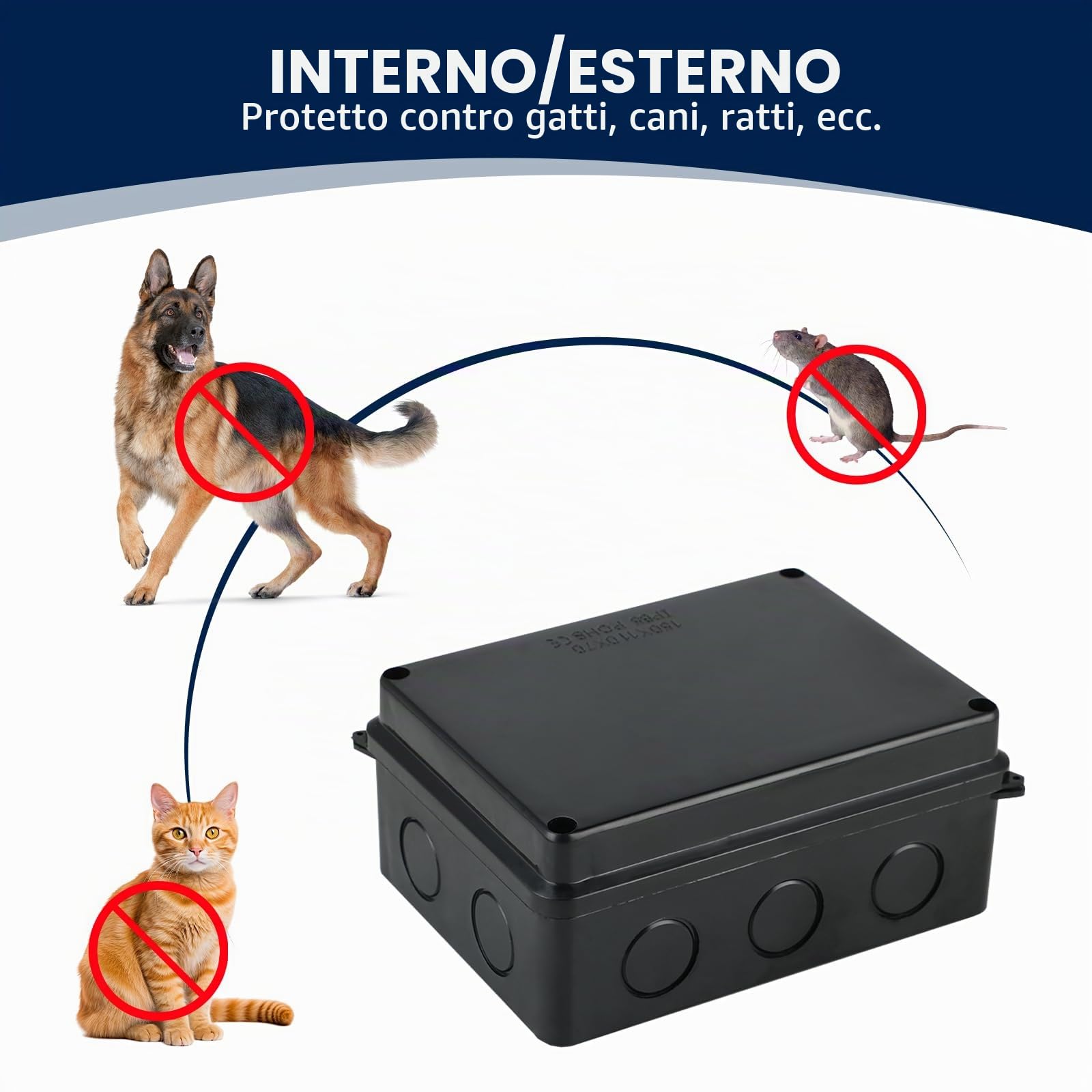 Scatola di Derivazione Impermeabile IP65-150x110x70 mm, con 10 pressacavi M20 con guarnizione, inclusa sega a tazza da 20 mm, adatta per cavi Ø6–12 mm（nero）