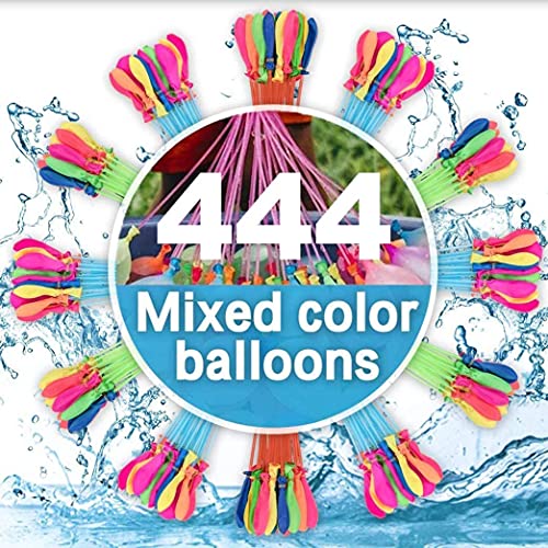 Water Balloons for Kids Girls Boys, Quick Fill 444 Balloons Set for Swimming Pool Outdoor Summer