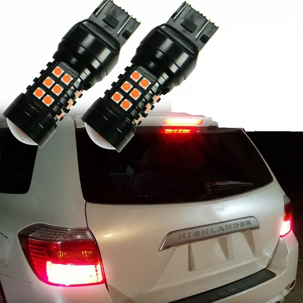 Automaze Signal Lamp T20 Led 7443 W21 5W 7440 WY21W W21W 12V 3030 SMD T25 21 Led P27W For Cars Brake Reverse Light, Turn Signal Lights (Red)-image-30
