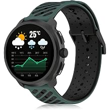 Silicone Replacement Bands Compatible with Suunto RACE/RACE 2/RUN/Race S/Vertical/9 Peak Pro/9 Peak/5 Peak, Soft & Breathable Smartwatch Straps for Women and Men