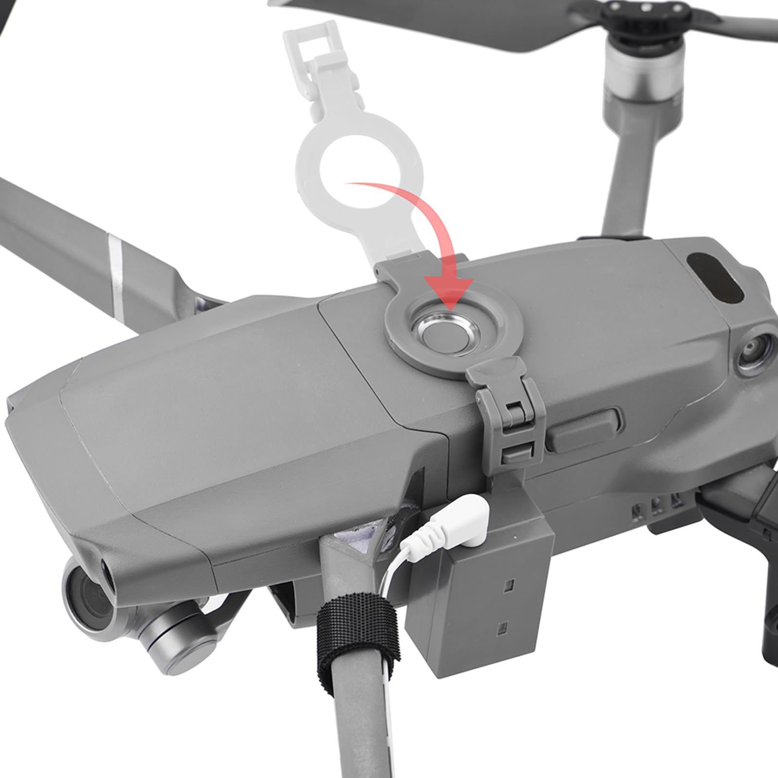 Sistema di lancio aereo LICHIFIT per droni con atterraggi per DJI Mavic 2 Pro/Zoom Lanciatore fotosensibile Trasporto Consegna Rilascio Carico Dispositivo di lancio aereo Gambe estese