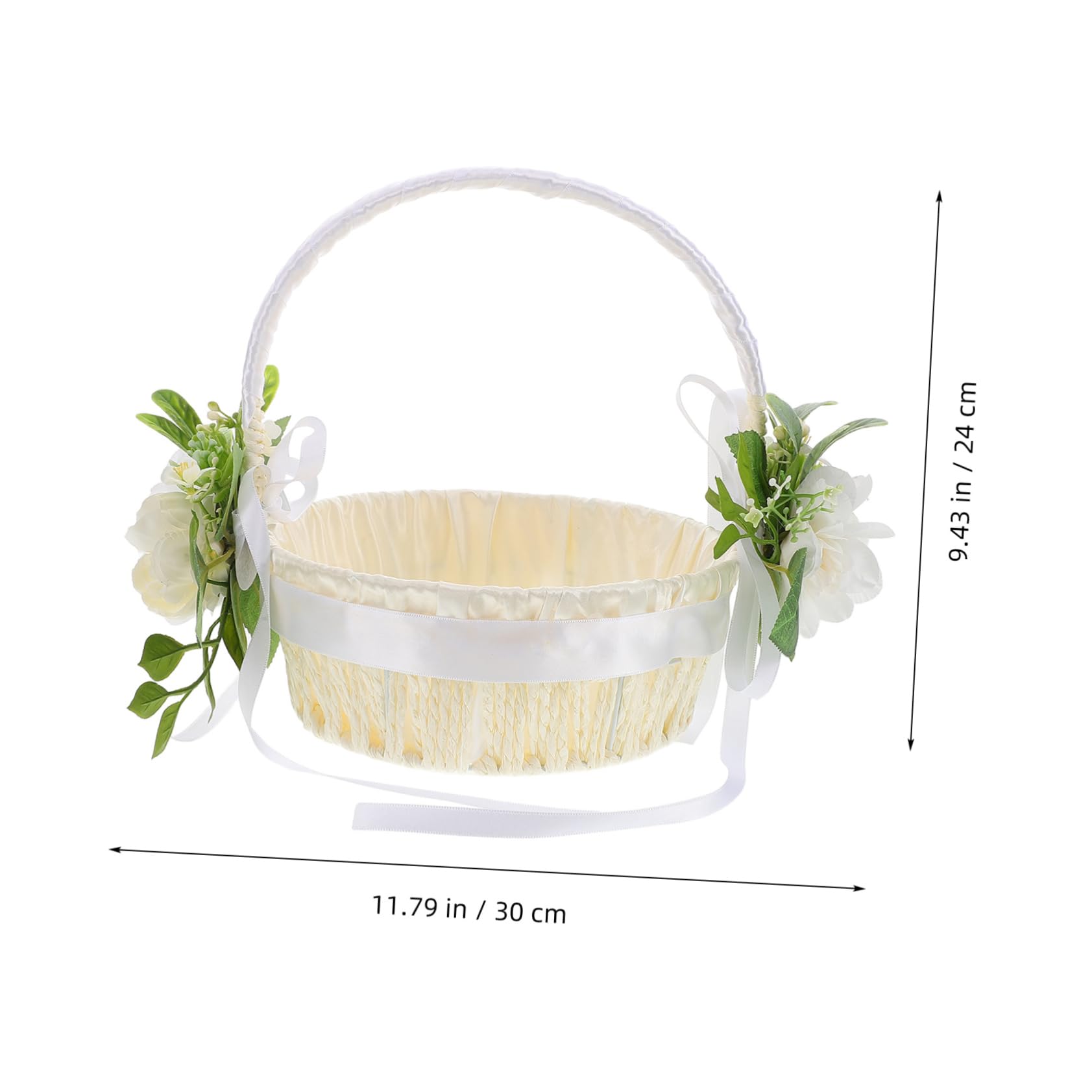 HANABASS 3 Stück Handgewebter Rattan Blumenkorb für Hochzeit Natürlicher Weidenkorb Langlebig und Vielseitig als Korb und Aufbewahrungskorb Umweltfreundliche Dekoration für Feiern