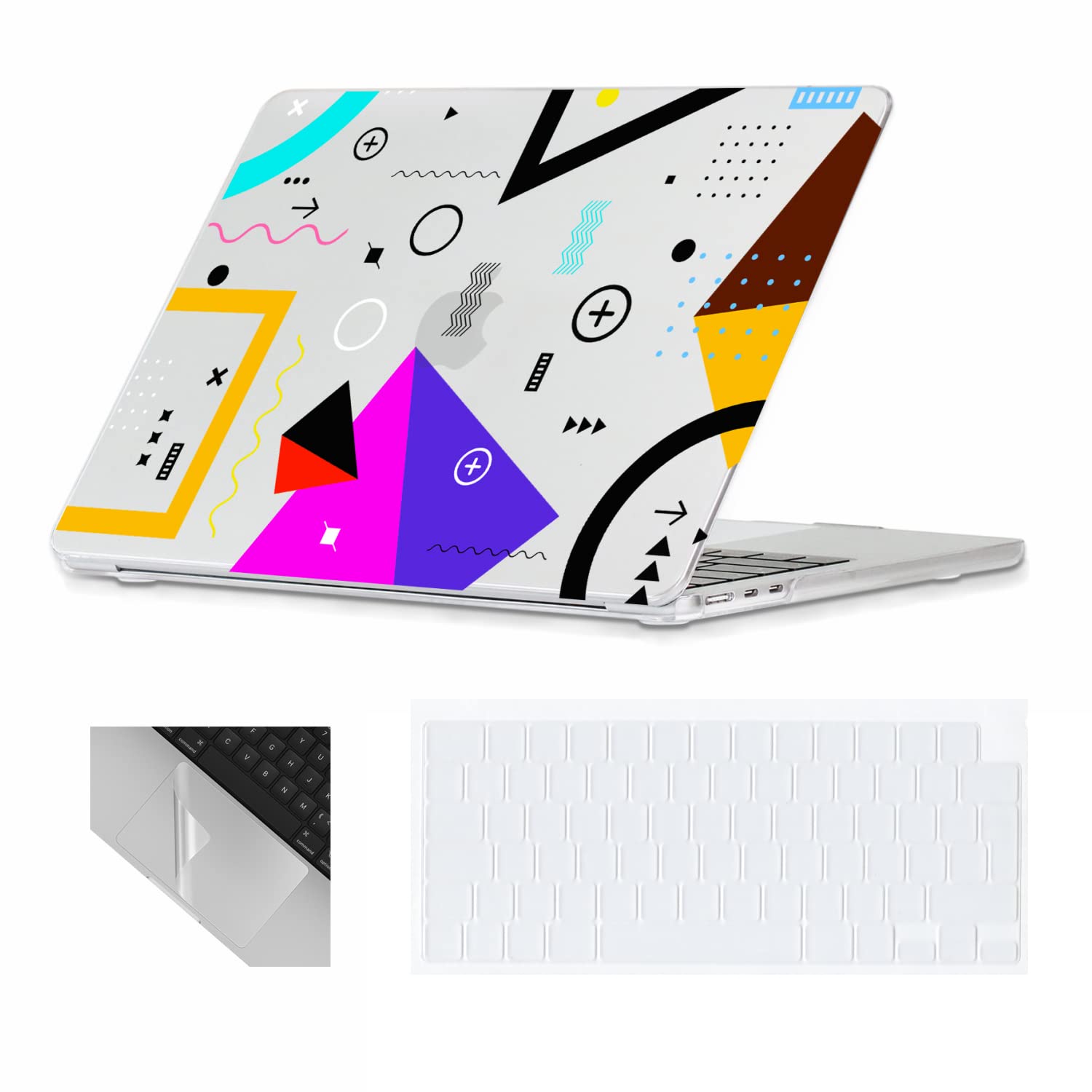 Se7enline Compatible with 13.6 MacBook Air Case M2 M3/M4 2022-2025 for Mac Air 13.6-inch A2681/A3113/A3240 Laptop Hard Shell Case with Keyboard Protective Cover & Trackpad Protector, Colorful Floret — view 97