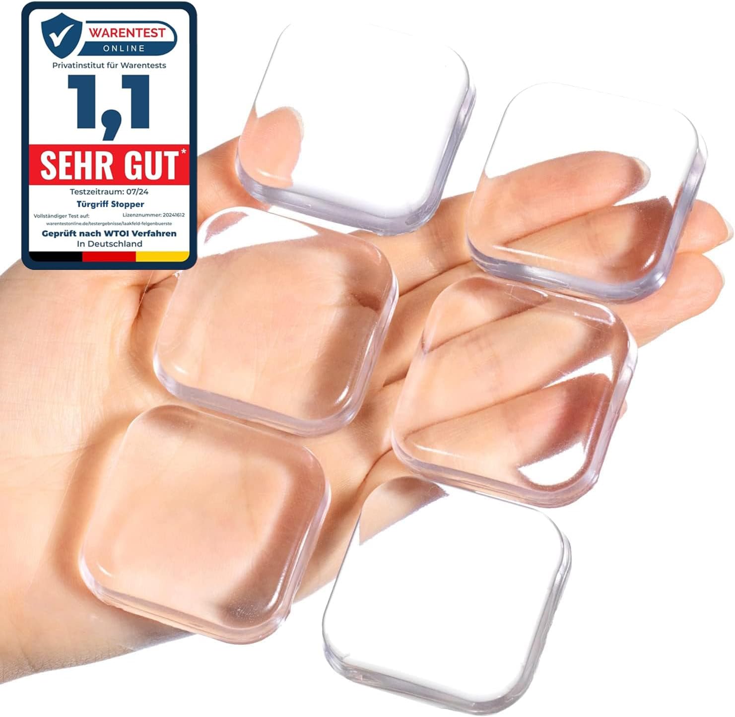 2 Stück Türschutz Puffer Für Klimmzugstangen - Transparente Gummipolster