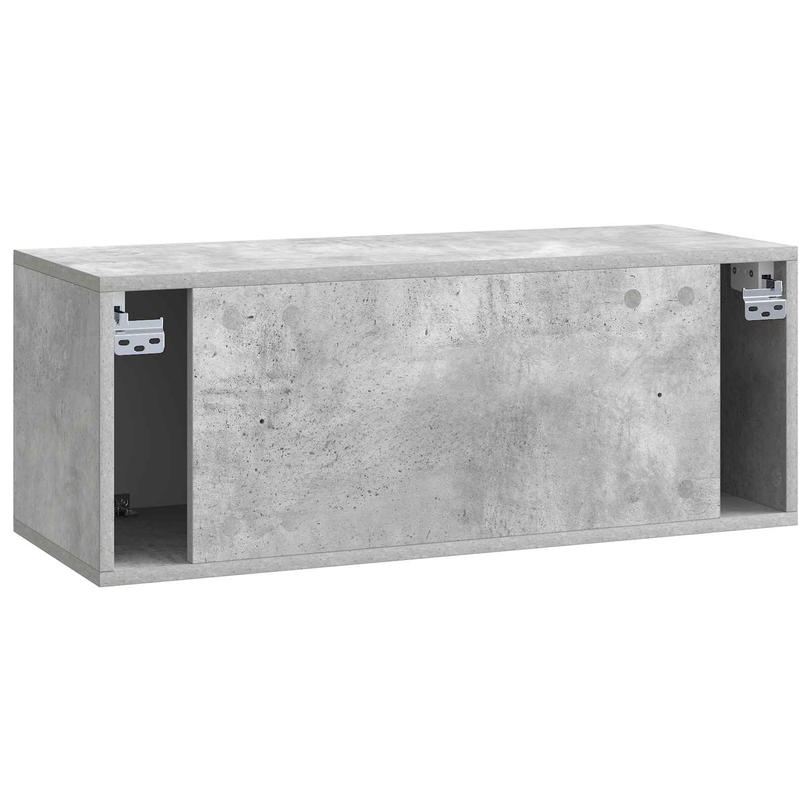 Mobile basso da parete per TV, 78,5 x 31 x 30 cm, grigio cemento