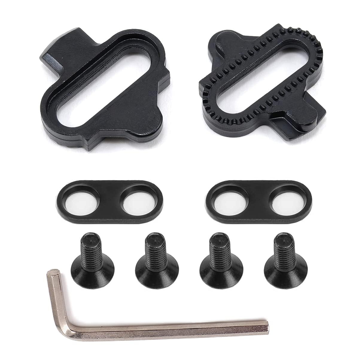 Bike Cleats Compatible with Shimano SPD SM-SH51 - Spinning, Look X-Track Pedal System, Wellgo MTB, Indoor Cycling & Mountain Bike Bicycle Cleat Clips Set
