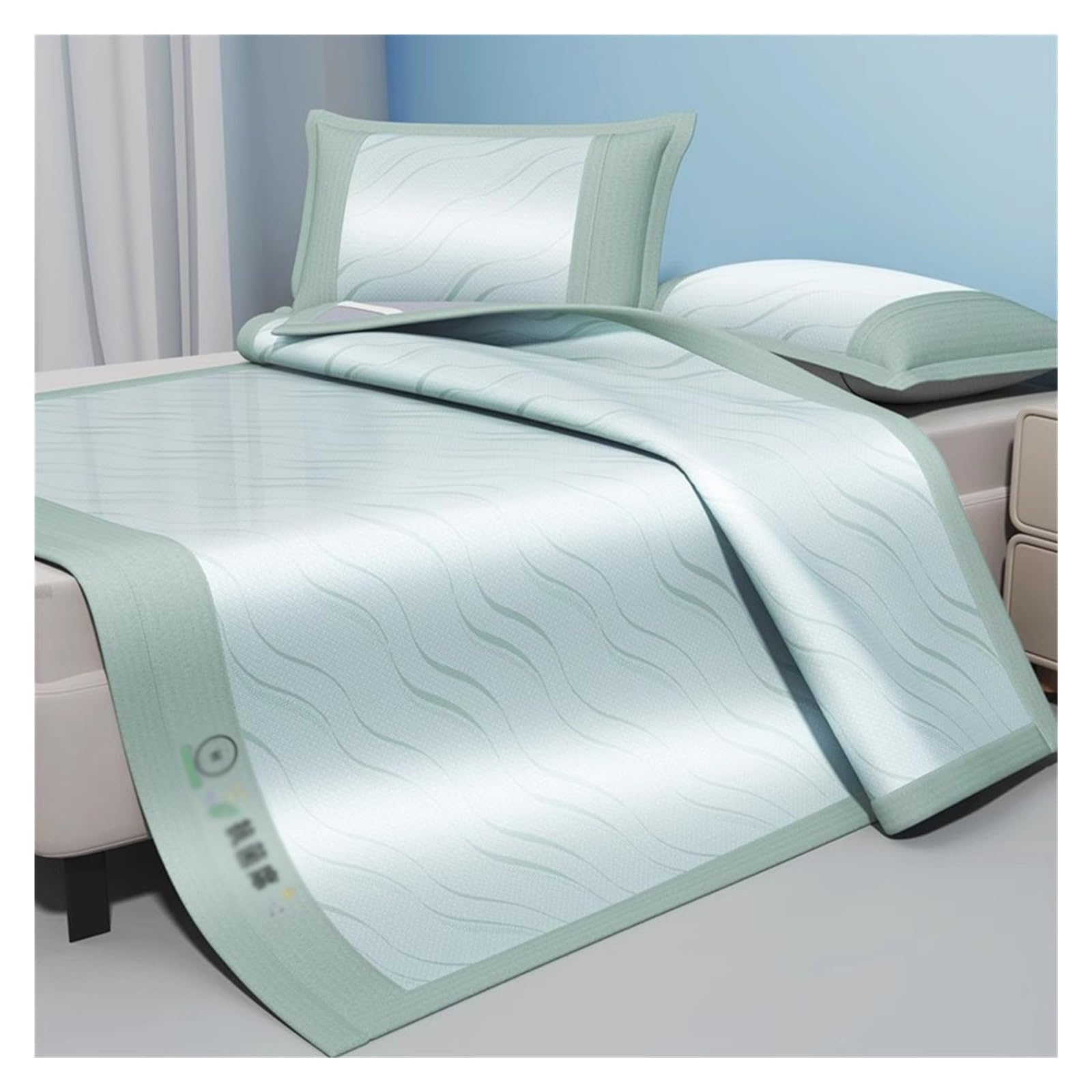 Drap rafraîchissant en soie glacée bleu pour surmonter les nuits de canicule