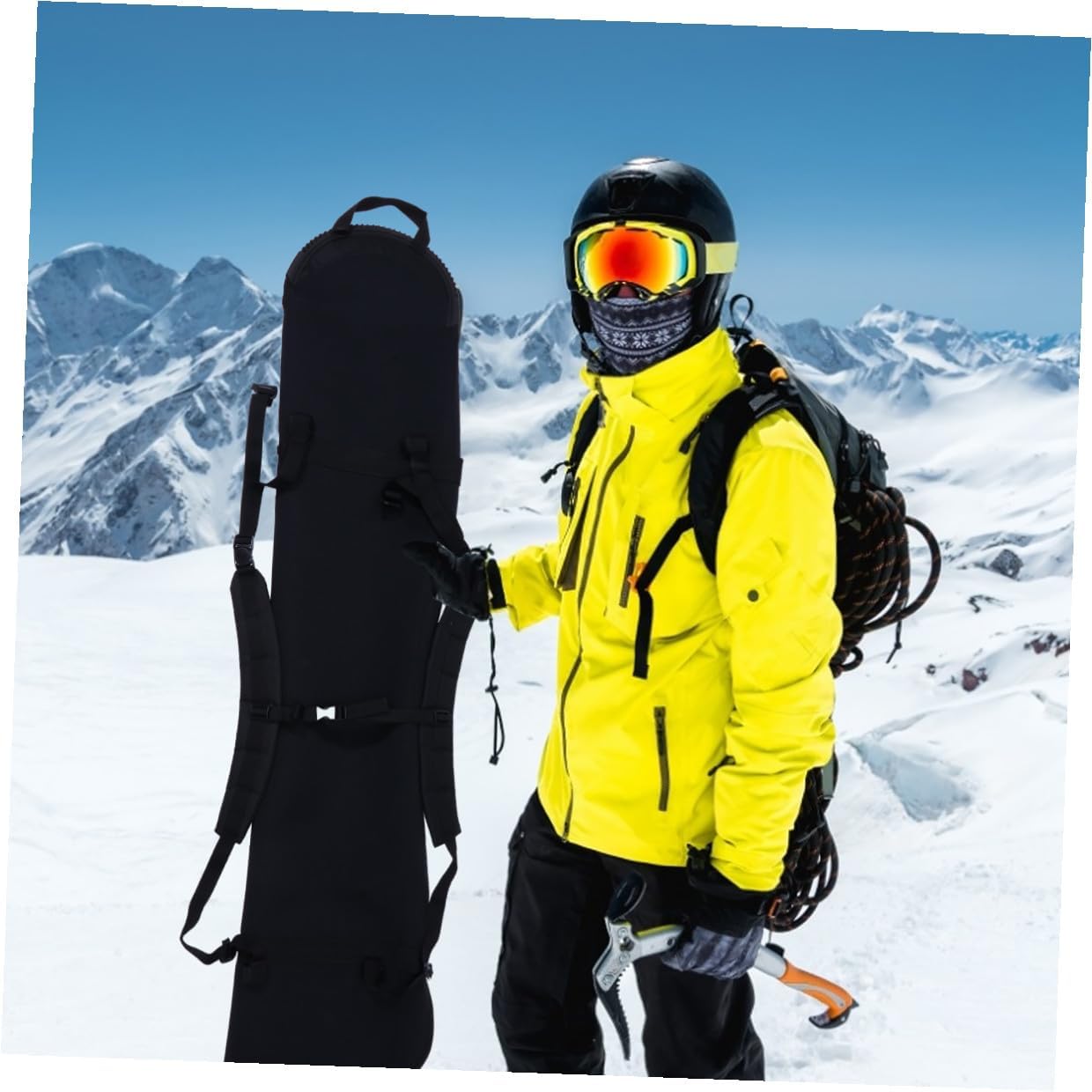 Toddmomy Snowboard Bag Snowboard Gear Backpack Lightweight with Shoulder Straps Protective Travel Case for Skiing and Outdoor Winter Sports