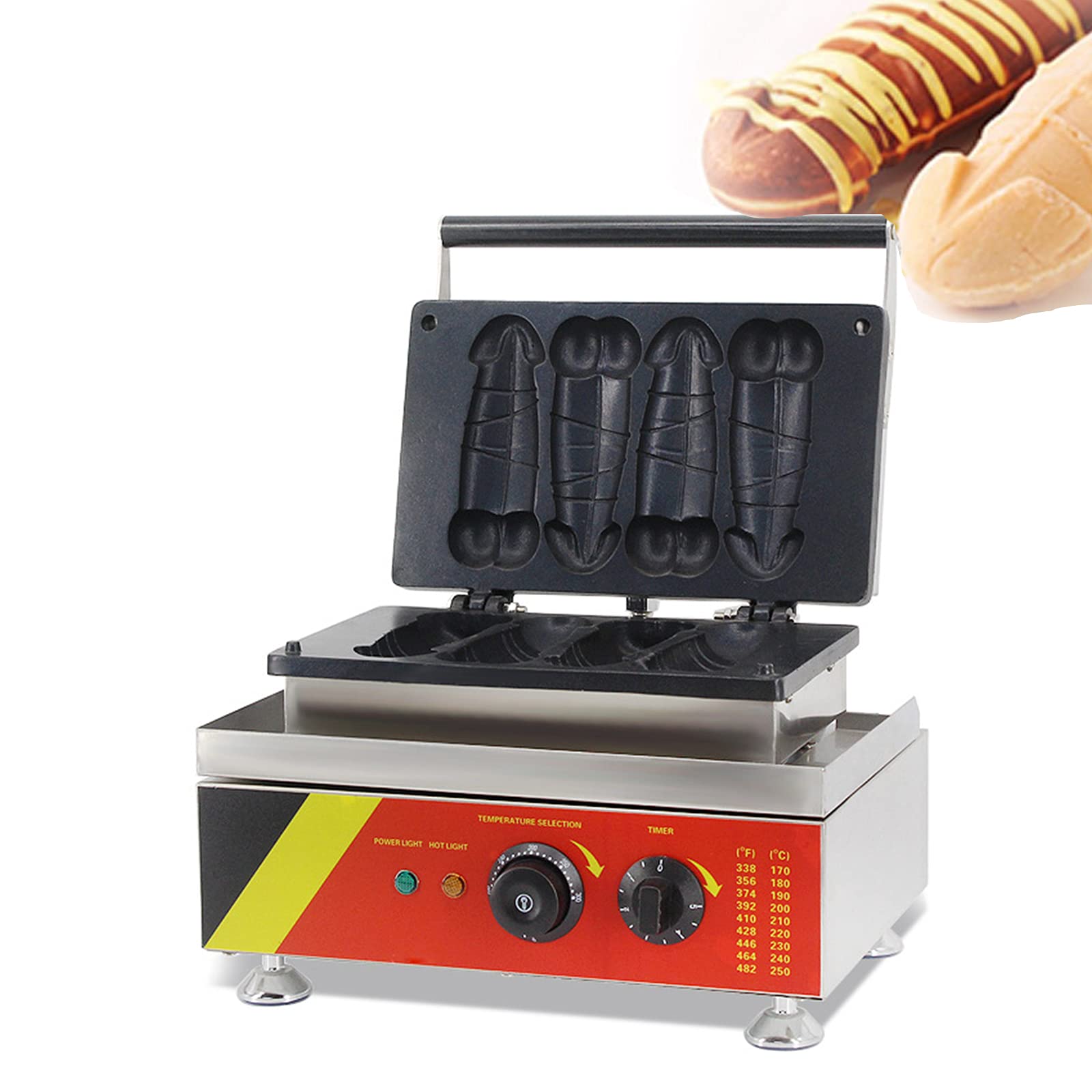Buy KELUNIS Commercial Hot Dog Waffle Maker Machine Stainless Steel No