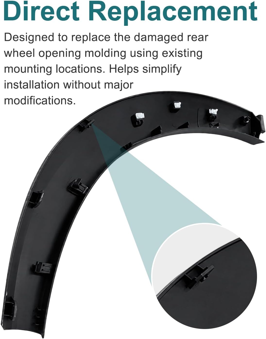Rear Left Fender Wheel Arch Opening Molding for Nissan Rogue 2021-2026
