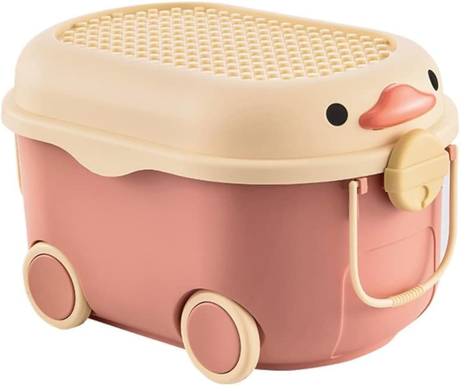 Children's Toy Storage Box Stackable Toy Organizer with Wheels and Handle,Large Kids Toy Chest,Animal Toy Storage Organizer/Bin/Box/Basket/Trunk for Toddler