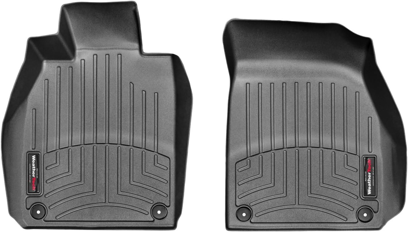 WeatherTech Custom Fit FloorLiners for Porsche® 718 Boxster, 718 Cayman, 718 Cayman GT4 RS - 1st Row (447241), Black