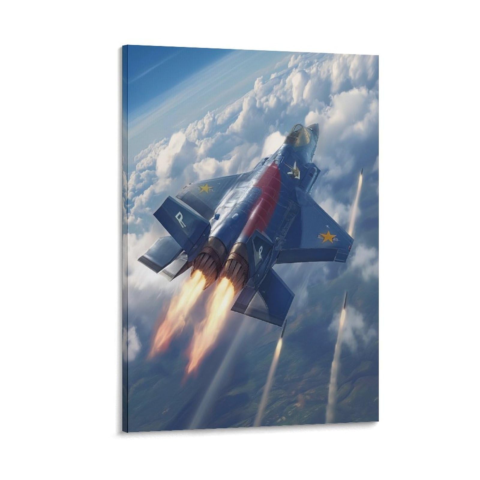 UNRXJZLVM Fighter Art Canvas Prints of Modern Stretched Giclee Artwork Pictures Paintings on Canvas Wall Art for Bedroom Home Office Decorations 08x12inch(20x30cm)